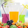 50 Pcs Drink Pouches Juice Bags Reusable Drink Pouches Party /Cocktail/ Smoothies/ Summer Fun Bags for Drink with 50 Straws.
