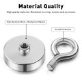【Trending】 Fishing Magnets, Rare Earth Magnet with Countersunk Hole Eyebolt Diameter for Retrieving in River and Magnetic Fishing.