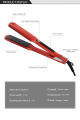 Ubeator -2.2CM/4.3CM Panel LED Display Hair Straightener Flat Iron Hair Curler Wave Straightening Iron Salon Tool-537-Orange/Black. 