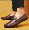 New High Quality JS Leather JS-112343 Slip Moccasins Loafers Casual Shoes For Men Driving.