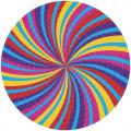 Kids Puzzle 1000 Pieces Colorful Rainbow Round Geometrical Photo Puzzle DIY Educational Reduce Stress Toy Jigsaw Puzzle Paper. 
