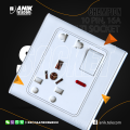 Electrical multi socket, wall sockets/multi 10 pin plug socket with switch. 