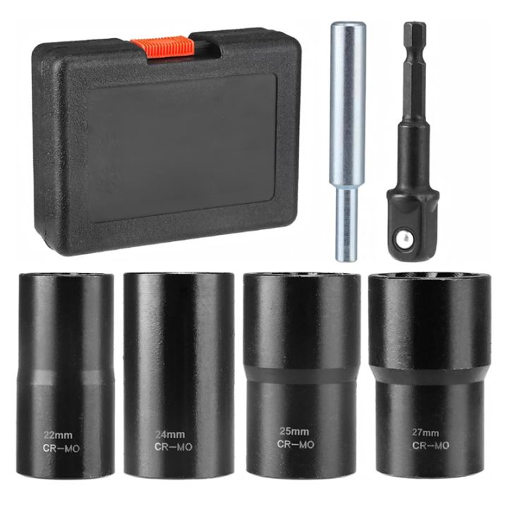 Lug Nut Removal Tool 1/2 Inch Swivel Socket andBolt Extractor Set ...