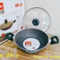 24cm Marble Coating Deluxe Non Stick Cookware Korai. With Induction Bottom.. 