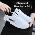 Sneakers For Men All Season Flyknit Fabric Slip-On Casual Sports Style Black & White.