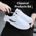 Sneakers For Men All Season Flyknit Fabric Slip-On Casual Sports Style Black & White.