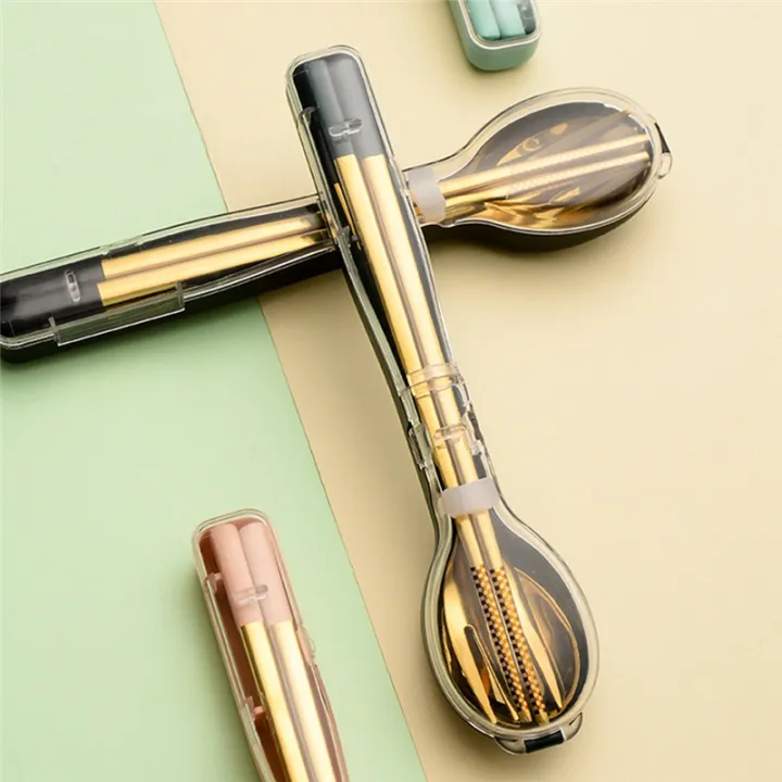 3pcs%20Stainless%20Steel%20Dinnerware%20Set%20Flatware%20Camping%20Travel%20Sets%20Chopsticks%20Fork%20Spoon%20Cutlery%20Case%20Tableware%20Pink%20-%20Image%207