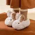 Children Winter Soft Plush Fluffy Slippers Home Kids Girls Boys Flat Warm Room Cute House Fur Slippers Toddler Indoor Shoes.