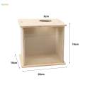 Hamster Digging Box Hamster Sand Bath Box Bed Visible Playing Hideout Rest Hutch Bathroom Sand Bath Container for Gerbils Chinchillas Mice , 20cmx16cmx18cm. 