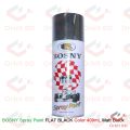 BO-SNY Spray Paint FLAT BLACK Color 400mL Multipurpose Spray Paint Can Flat Black Color Uses Metal Wood Plastics Motor Cycles Furniture.