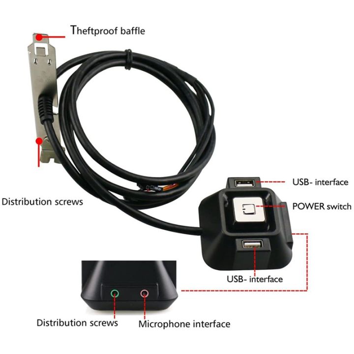 【Shop Now and Save】 Desktop Computer Case Switch,Reset HDD Button Switch with Dual USB Ports,Power Button,Audio Ports for Desktop PC Case