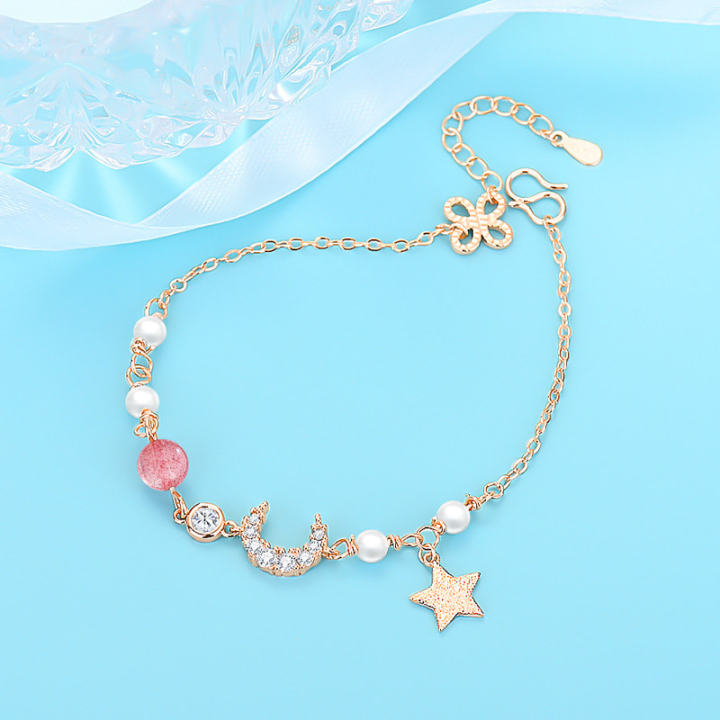 Women%20Fashion%20Jewelry%20Fresh%20Girl%20Marble%20Moon%20Stars%20Cute%20Crystal%20Delicate%20Strawberry%20Sweet%20Bracelet%20-%20Image%203