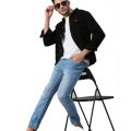 Black Colour Exclusive design premium quality Denim Winter Jacket For Men. 