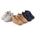 Baby Boy Shoes Solid Color PU Leather With Shoelace Soft Cotton Non-slip Soled Infant Toddler Shoes Sneakers for Kids Boys Girls.