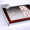 Baby Clay Handprint Footprint Photo Frame Kit For Newborn Girls And Boys Unique Baby Shower Gifts Set For Registry Memorable Keepsake Box Decorations For Room Wall Or Nursery Decor. 