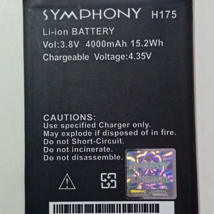 Symphony H175 Mobile Battery 4000 mAh