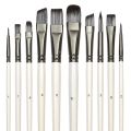 【Aesth Diary Store】(NEW)Paint Brushes Set for Art Acrylic Watercolor Artist Canvas Synthetic Nylon Tips 10.