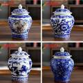 Ceramic Ginger Jar, Porcelain Jars Chinese Style Traditional Vase Asian Ginger Jar for Wedding Table Decoration Living Room Countertop Party. 