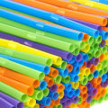 Straws Flexible juice Pipe - 100pcs Multicolor. 