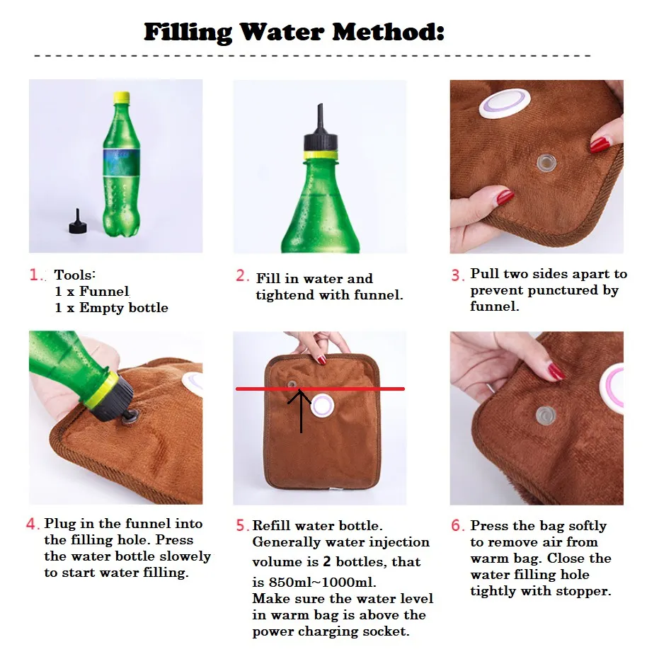 NTI Electric Hot Water Bag for Pain Relief Heat Pillow