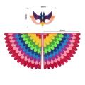 Good night Children Owl Wings Costume Animals Peacock Felt Cloak with Mask for Kids Boys Girls Stage Performance Halloween Party Cape.