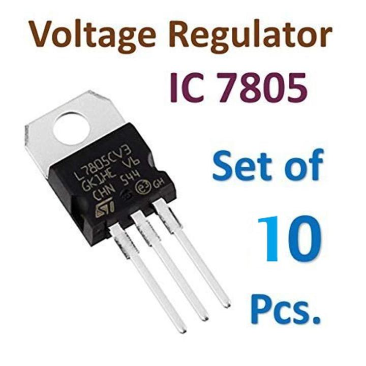 10Pcs Chinese LM7805 L7805CV L7805 7805 5V 1.5A Voltage Regulator IC 3 Pin TO-220 Package Fixed 5V Positive Voltage Regulator IC