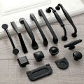 American Style Matte Black Wardrobe Door Pulls Kitchen Cabinet Handles Furniture Hardware Cupboard Knobs Drawer Pulls. 