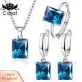 Carat Charm Ring Charming Bride Jewelry Rhinestone Necklaces Dangle Earrings Sets. 