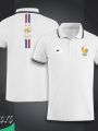 France Short Sleeve Polo Football Jersey For Men - Half Sleeve Collar Polo FFF t shirt - France Jersey.