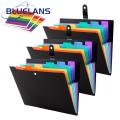 Multipurpose File Folder 7-grid Expanding File Folder Large Capacity A4 Size Document Organizer Lightweight Reusable Perfect for Southeast Asian Buyers.