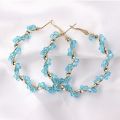 Fashionable Hollow Round Crystal Earring for Women New Collection 2024 - Trendy Spiral Drop Earrings for Girls Simple Stylish.