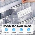 Bag Large Capacity Aluminum Foil Food Bag Leakproof Freezer Safe Kitchen Fresh Bag Fresh-keeping Reusable Zip Lock Bag 10 Pcs. 