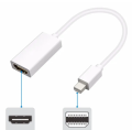 Mini DP Thunderbolt DisplayPort To 1080P HDMI Video Converter Adapter Cable White.
