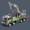 【GlobalGlamour】New F 1:55 Contruction Crane Vehicle et Toy Alloy Excavator Diecat Hook Model for Toddler Kid Boy. 