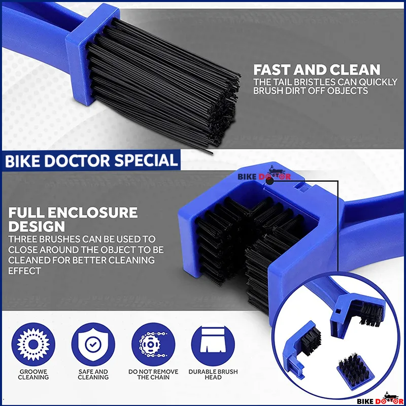 thumbnail image 2 of Universal Chain Cleaning Tool – Brush For Bicycle, Motorcycle – Plastic & Nylon 2 of 6