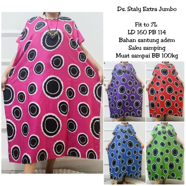 Daster%20Women%20BATIK%20JUMBO%20LD%20150-160%20Without%20Arm%20RAYON%20Material%20BKN%20YUKENSI%20DASTER%20Sleep%20Home%20-%20Image%204