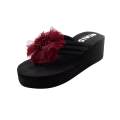 36-41/ Korean Style Wedges Women's Ladies Summer Flower Home Wedges Beach Shoes Sandals Flip Flops Slippers.
