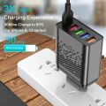 5 Ports 66W USB Charger Wall Adapter Fast Charger For Phone Charging For iphone Samsung Xiaomi Tablet Quick Mobile Charger QC3.0.