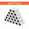 20pcs 57*35mm Thermal Paper Rolls for 58mm POS, Receipt, and Mini Thermal Printers - White - Nadra. 