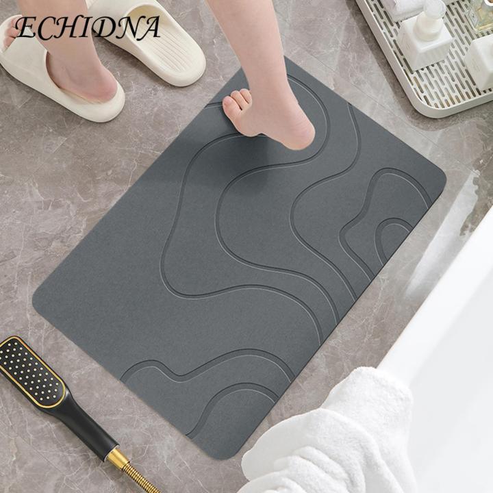 Diatomaceous Earth Bath Mat Super Absorbent Diatom Mud Bath Mat Non-slip Quick Drying Door Carpet for Home Bathroom Southeast Asian Buyers Renewable Material Floor Mat