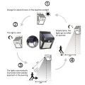 MA 30 LED Solar Light Human Body Induction Wall Light Motion Sensor Street Lamp. 