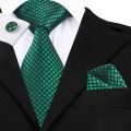 Hi-Tie New Clasic Grey Tie for Men Silk Fabric Jacquard Woven Tie Hanky Cufflinks Set for Men Designer Fashion Silk Ties SN-1466.