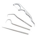 4pcs Portable Stainless Steel Toothpick Dental Floss Oral Care Teeth Cleaning For Outdoor. 