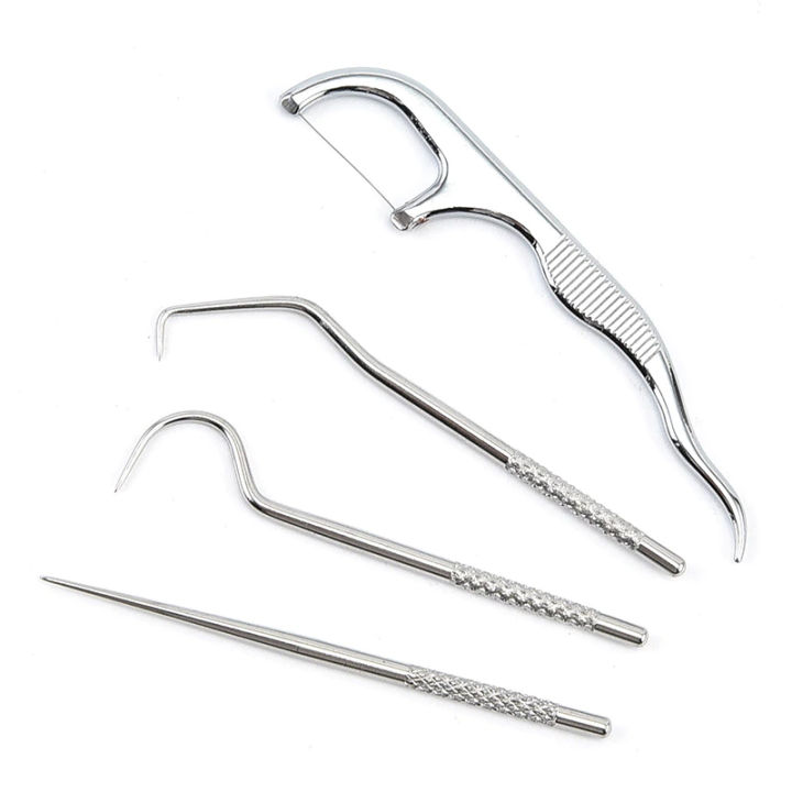 4pcs%20Portable%20Stainless%20Steel%20Toothpick%20Dental%20Floss%20Oral%20Care%20Teeth%20Cleaning%20For%20Outdoor%20-%20Image%204