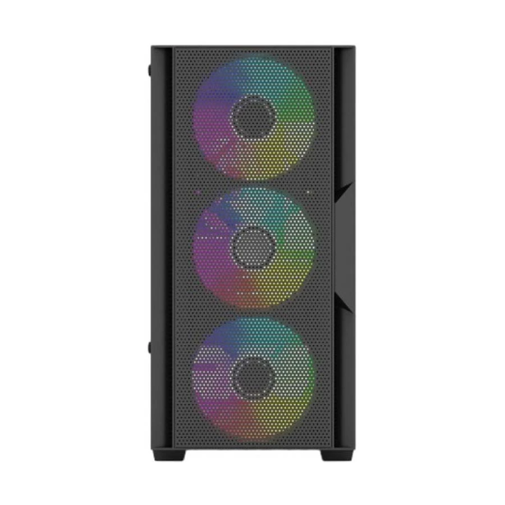 T-WOLF Phantom X4 Mini Tower Black (Tempered Glass Window) Micro-ATX Gaming Desktop Case with Standard PSU