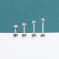 ZS 3PCS/LOT Stainless Steel Tragus Earring Cartilage Gold Plated Lip Ring Crystal Labret Piercing Ring 16G Helix Women Earring. 