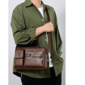 Men's Pu Leather Shoulder Bag (Chocolate Color ).