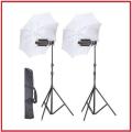 Simpex Continuous Portrait Light Setup with White Umbrella, Light Stand and Carrying Bag Kit.