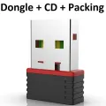 RTL8188 Wi-fi Network Card Mini Wireless USB wifi receiver | Adapter | 300mbps | Dongle |802.11BGN Network Card | 300 Mbps | 40m Range | USB 2.0 With CD - Black - 286438000.