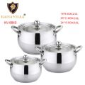 Kaisa Villa Stainless Steel Induction bottom 6pcs Cookware Set (KV-6640). 